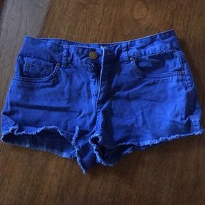 Forever 21 Blue Denim Cut Offs